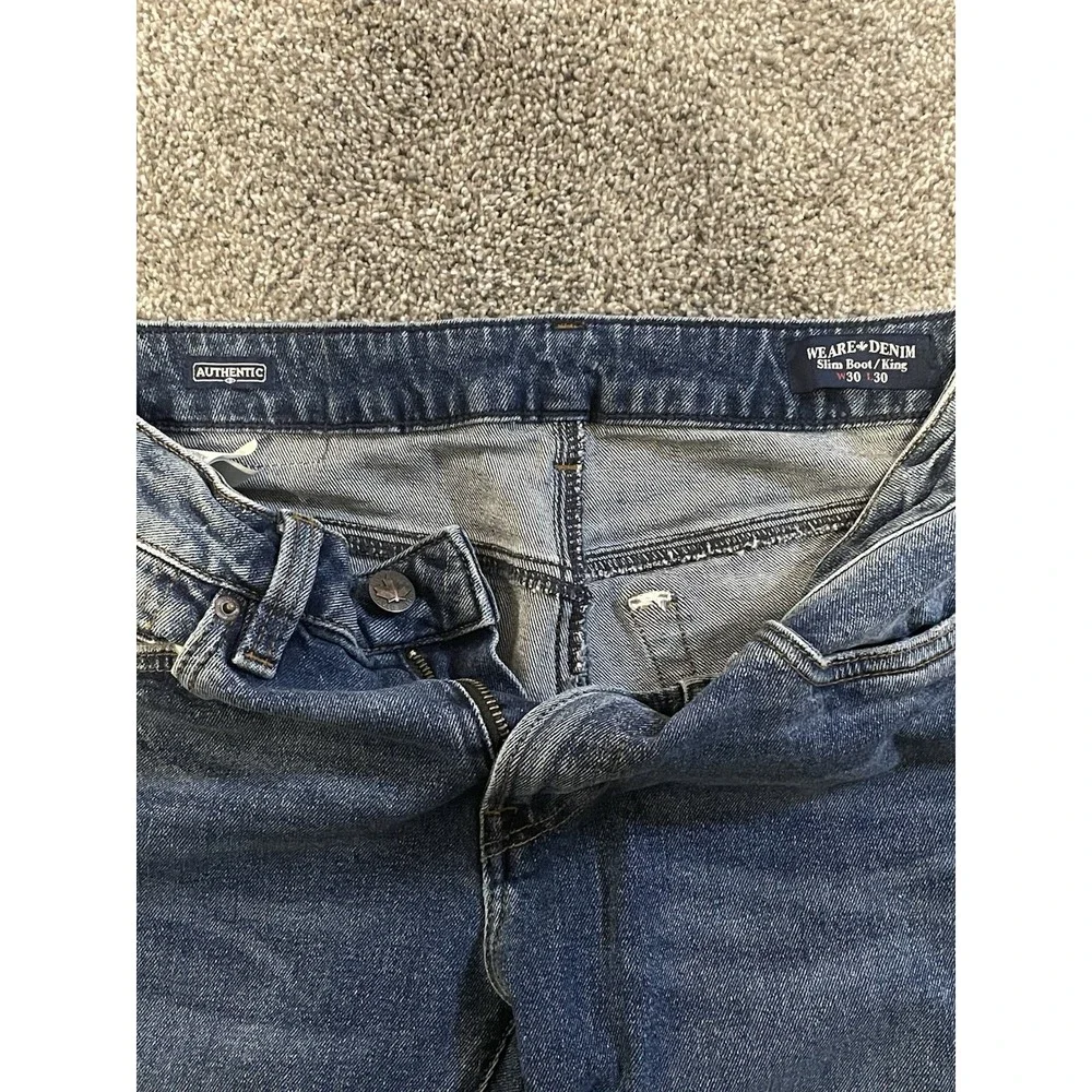 Buffalo David Bitton Blue Jeans Mens Slim‎ Bootcut King 30x30- Actual Size 32x28
